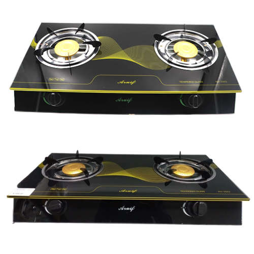 Other Hobs, Stoves & Ovens Double Burner Tempered Glass Gas Stove